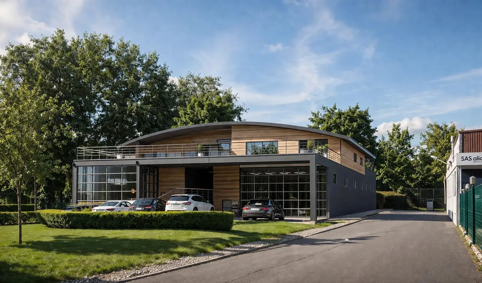Bâtiment artisanal, vue 1 — La Pierre et le Plâtre