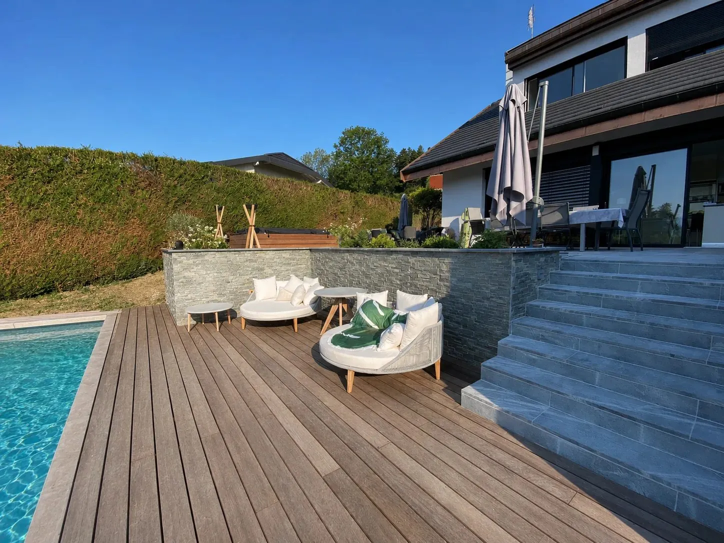 Rénovation piscine et pool house, vue 6 — Cachette Céleste