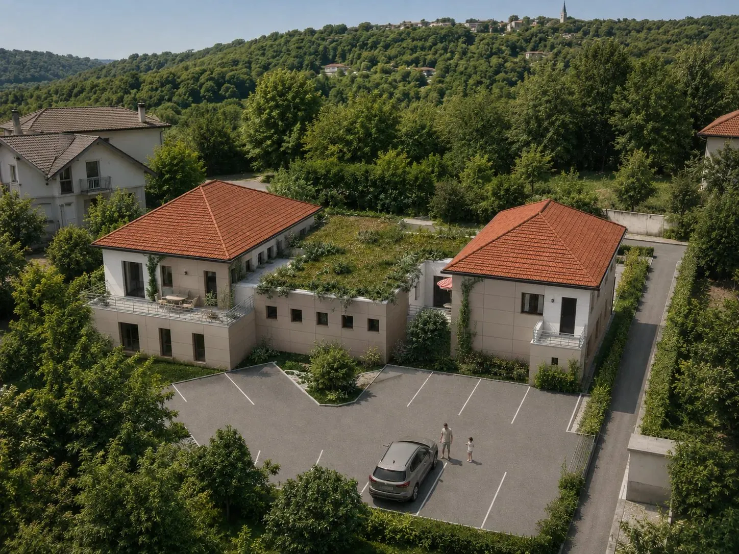 Maisons groupées, vue 3 — Les prés de la Tour